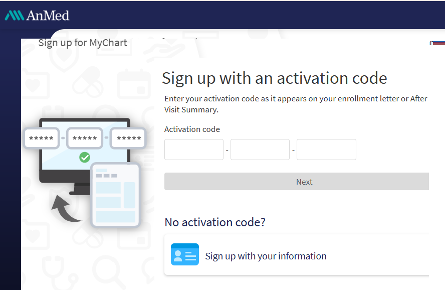 Create a AnMed MyChart Account